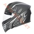 KC-ÇENE AÇILIR VİZÖRLÜ KASK [KC902] MAT SİYAH - GRİ [XL] E BELGELİ