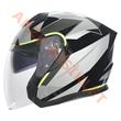 KC-ÇENESİZ VİZÖRLÜ YAZLIK KASK [KC528-1] SİYAH - GRİ - NEON SARI [XL] E BELGELİ